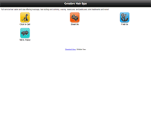 Tablet Screenshot of creativehairspa1.com